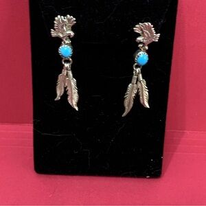 Navajo Richard Begay flying eagle earrings